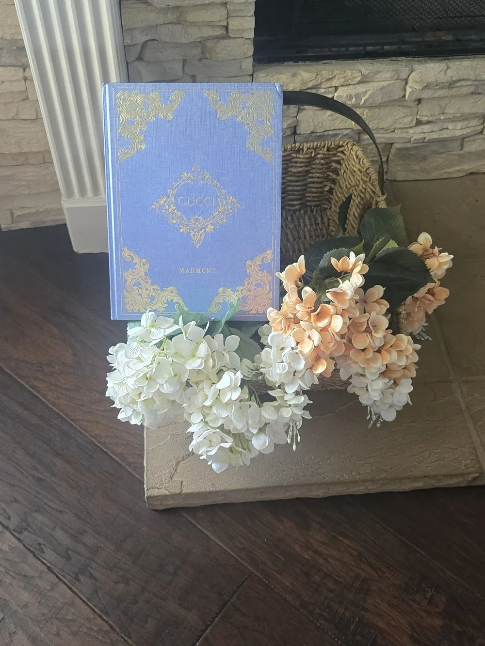 Gucci Marmont Decorative Blue & Gold Accent Book